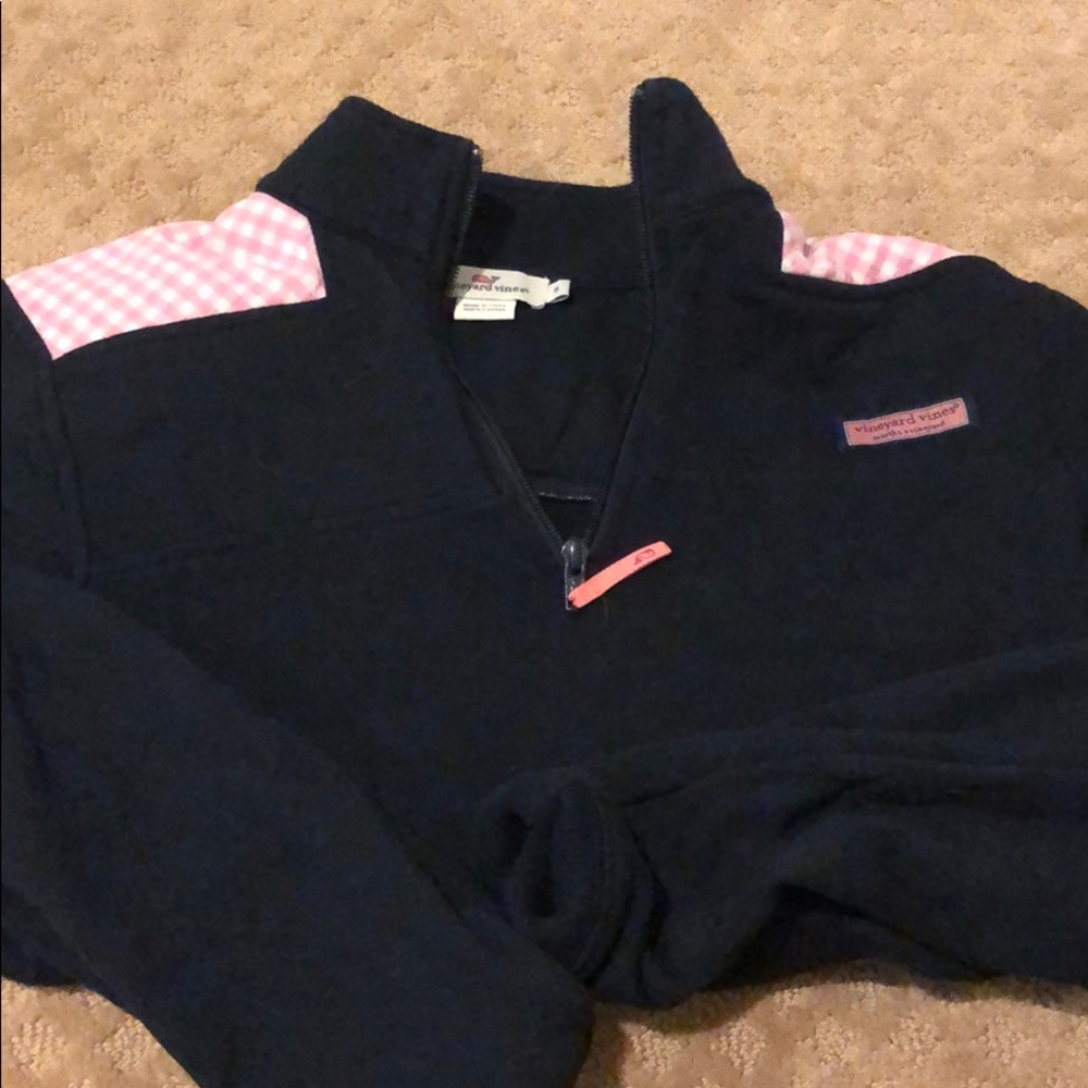 navy and pink VV shepshirt